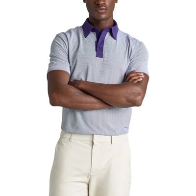 G/FORE Men's Feeder Stripe Fine Tech Jersey Golf Polo