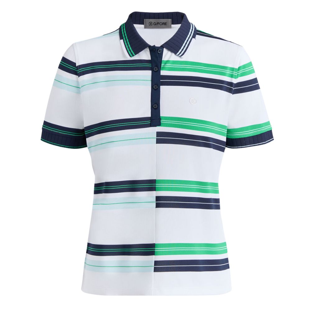 G/FORE Women’s Engineered Stripe Tech Piqué Polo
