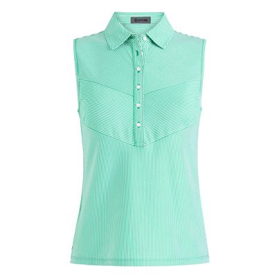 G/FORE Women’s Chevron Stripe Tech Piqué Sleeveless Polo