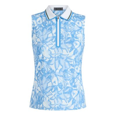 G/FORE Women’s Trippy Floral Silky Tech Nylon Sleeveless Polo