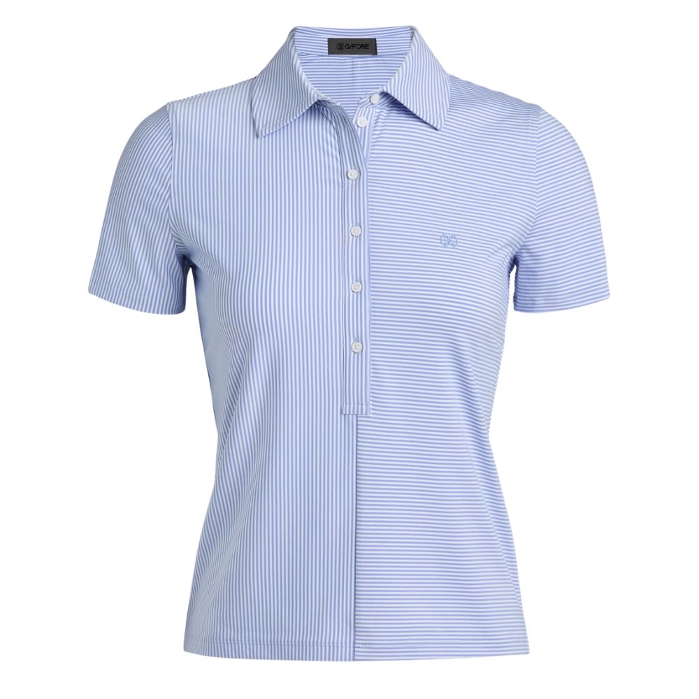 G/FORE Women's Mix Stripe Short Sleeve Polo