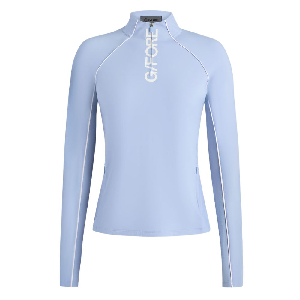 G/FORE Women's Contrast Mesh Silky Tech Nylon 1/4 Zip Pullover