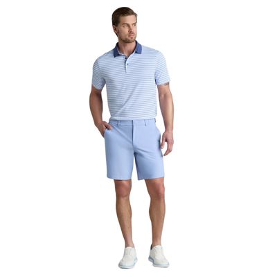 G/FORE Men's Herringbone Stripe Tech Jersey Polo