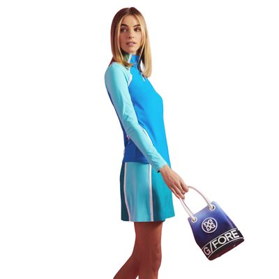 G/FORE Women's Color Block Silky Tech Nylon A-line Skort