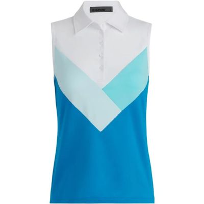 G/FORE Women's Multi V Tech Jersey Sleeveless Golf Polo