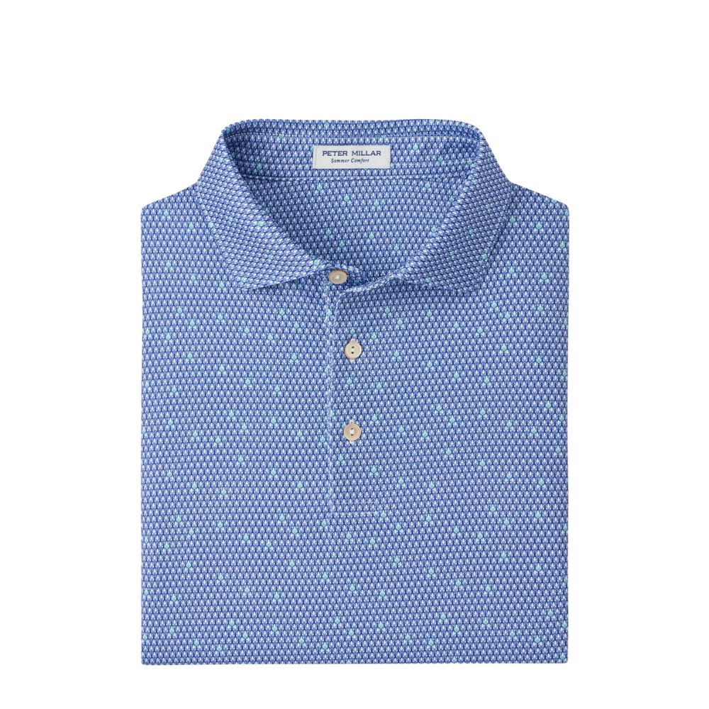 Peter Millar Men's Geo Skull Performance Jersey Polo