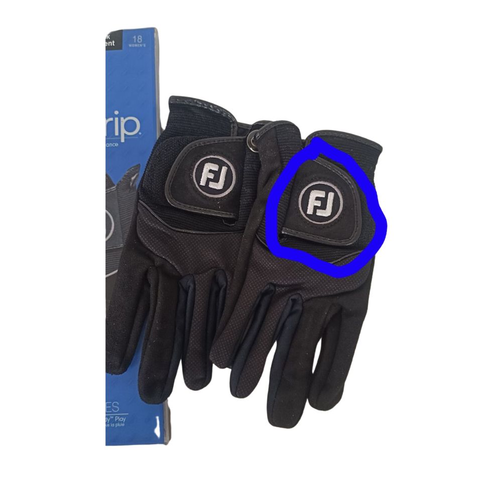 Footjoy Raingrip Women's Golf Gloves, Color: Black, Size: 18