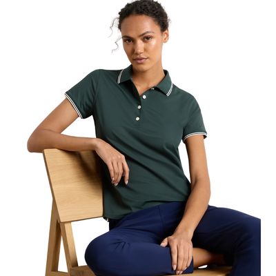 Peter Millar Women's Canterbury Tipped Sport Mesh Short-Sleeve Polo