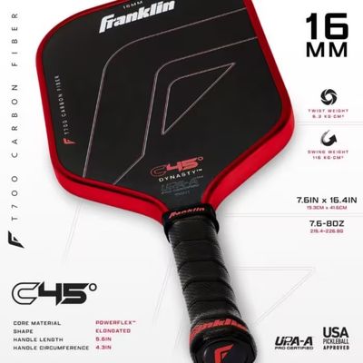 Franklin C45° Carbon Fiber Paddle Dynasty 16MM