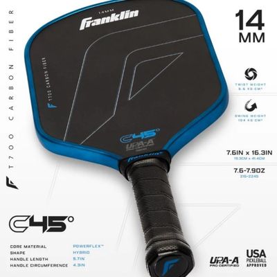 Franklin C45° Carbon Fiber Paddle Dynasty 16MM