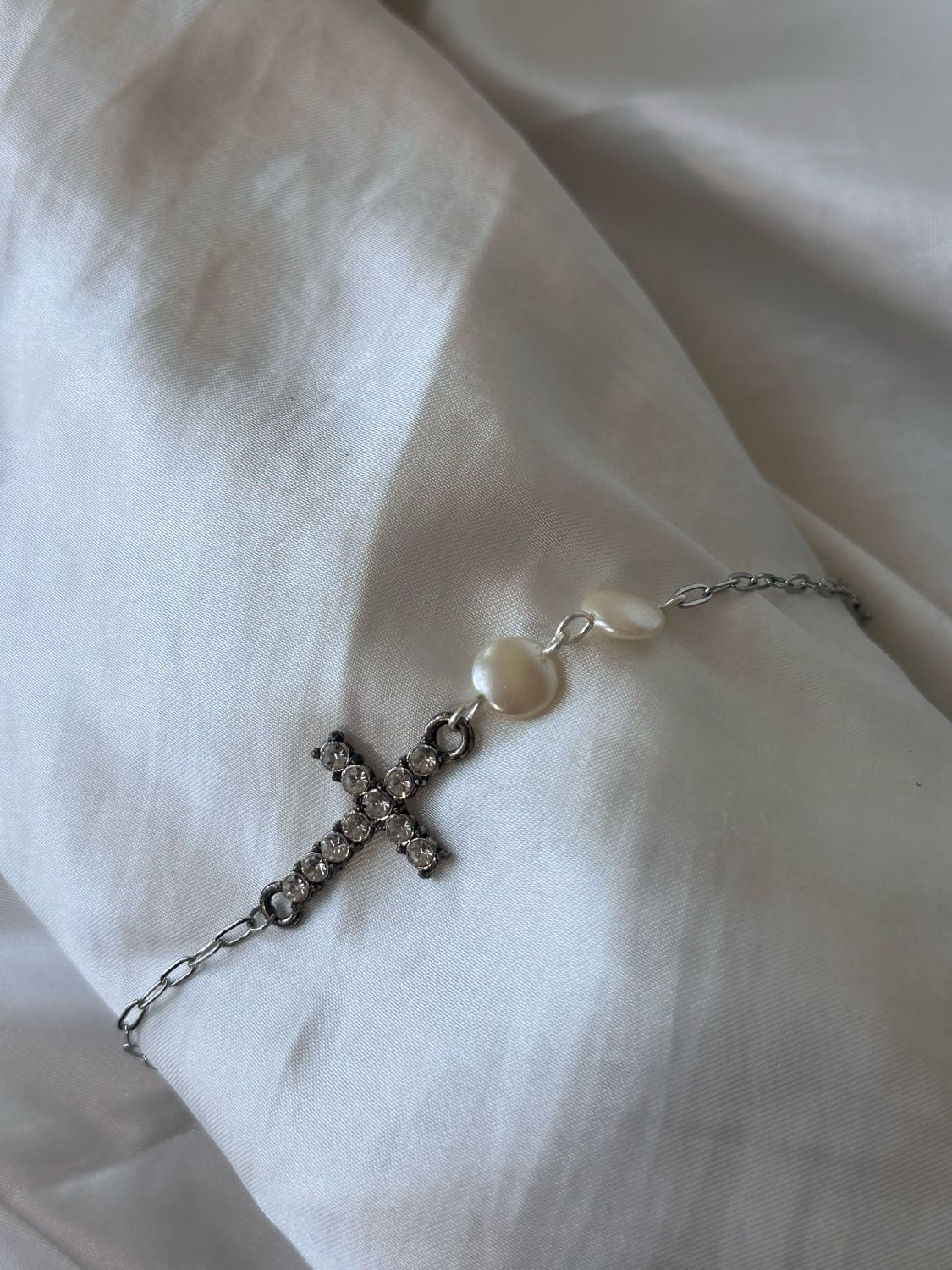 Silver Cross Bracelet