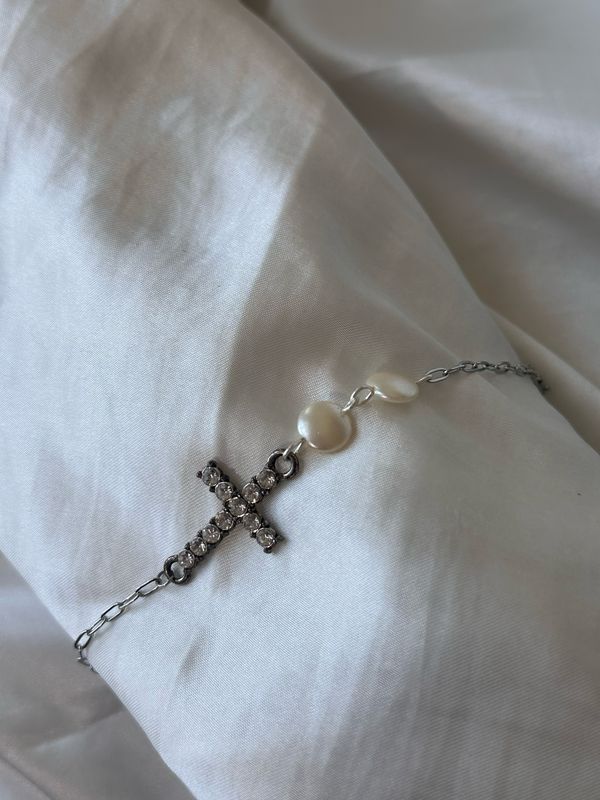 Silver Cross Bracelet