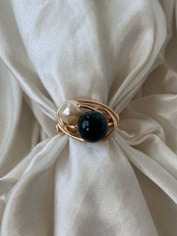 Pearl and Green Stone