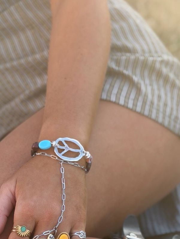 Free Spirit Peace Sign Bracelet
