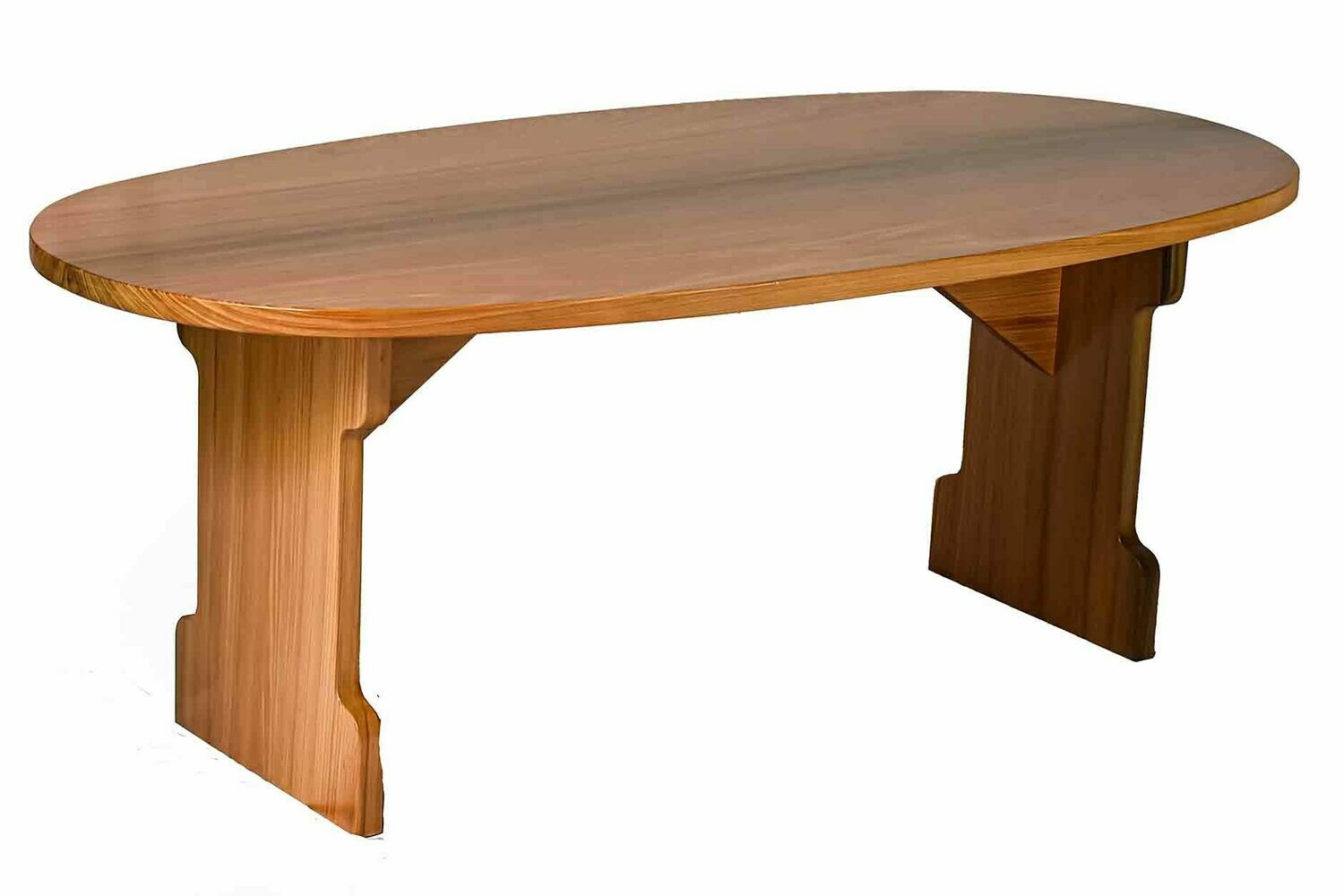 Oval Sinker Cypress Handcrafted Coffee Table