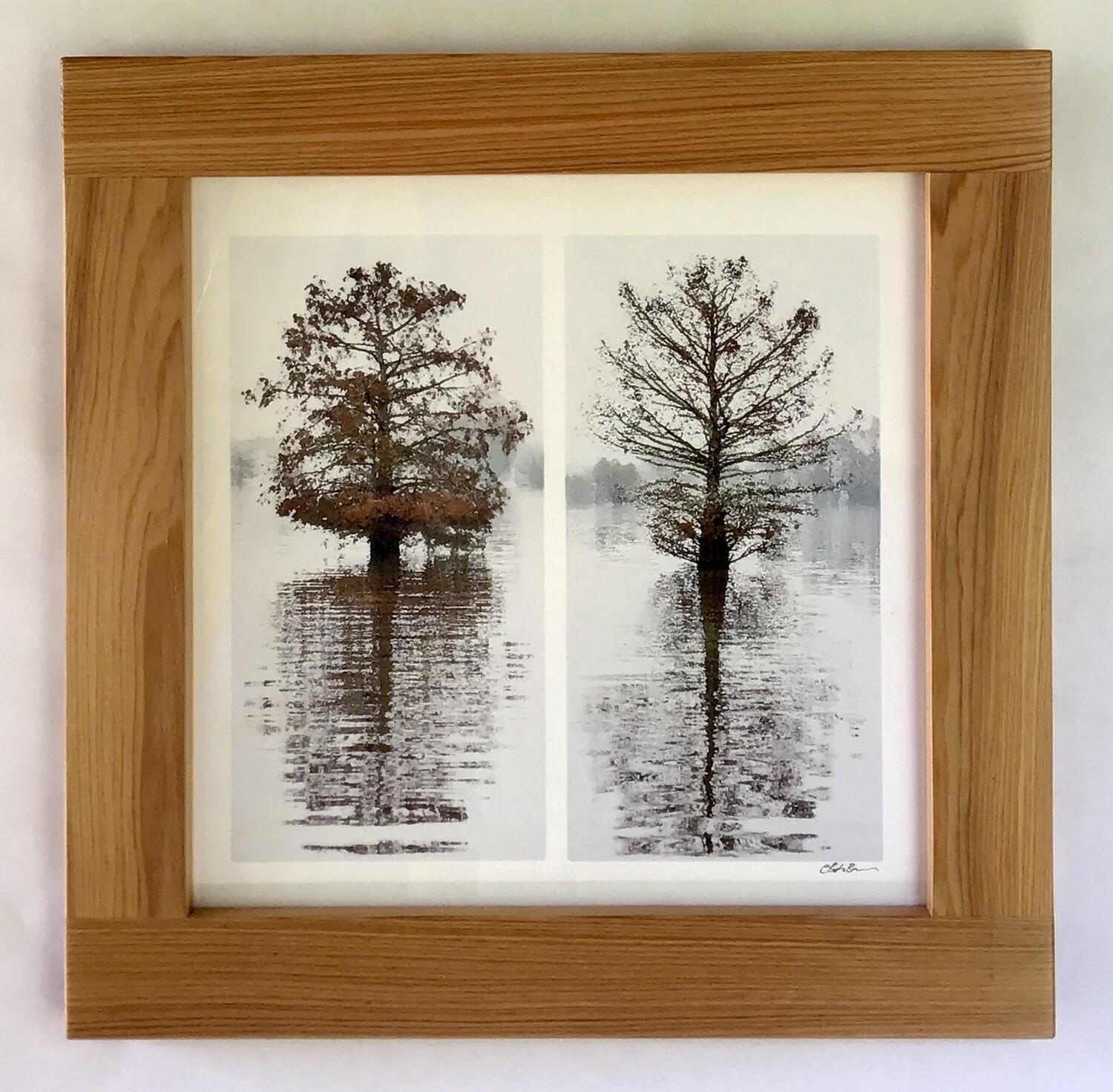 Beautiful Sinker Cypress Frame with Custom Print