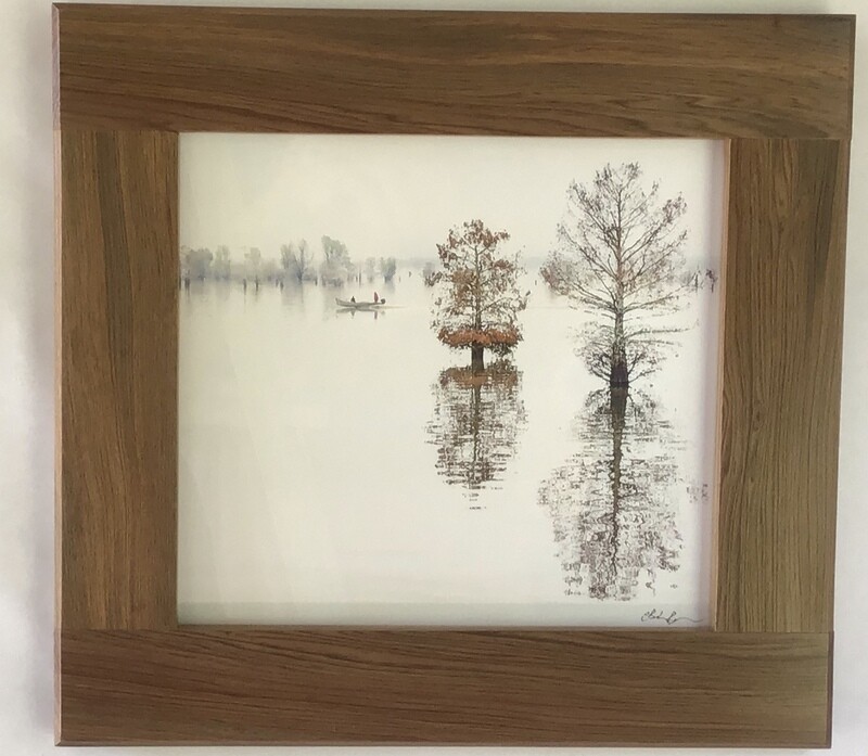 THIS ITEM IS SOLD - custom orders available -Beautiful Sinker Cypress Frame with Custom Print