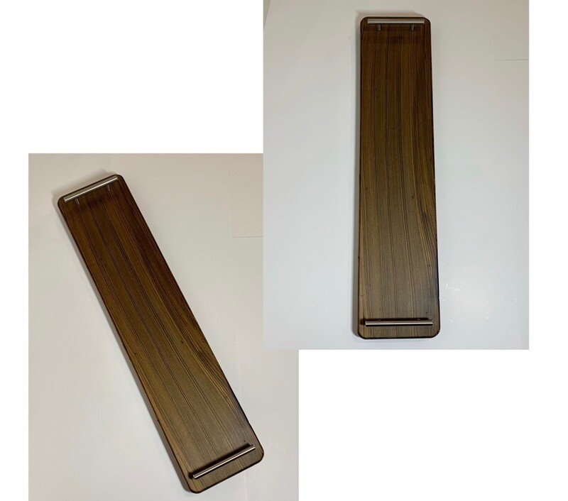 Charcuterie Board / Cheese Board / Serving Tray - 6-1/2&quot; x 27-1/2&quot; long board with stainless steel handles