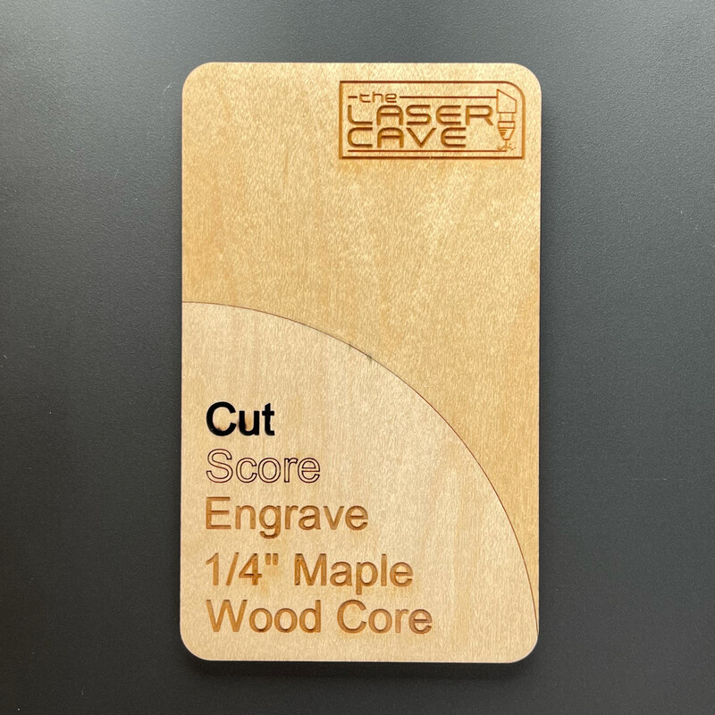 1/4&quot; Maple (2 SIDED) Solid Wood Core