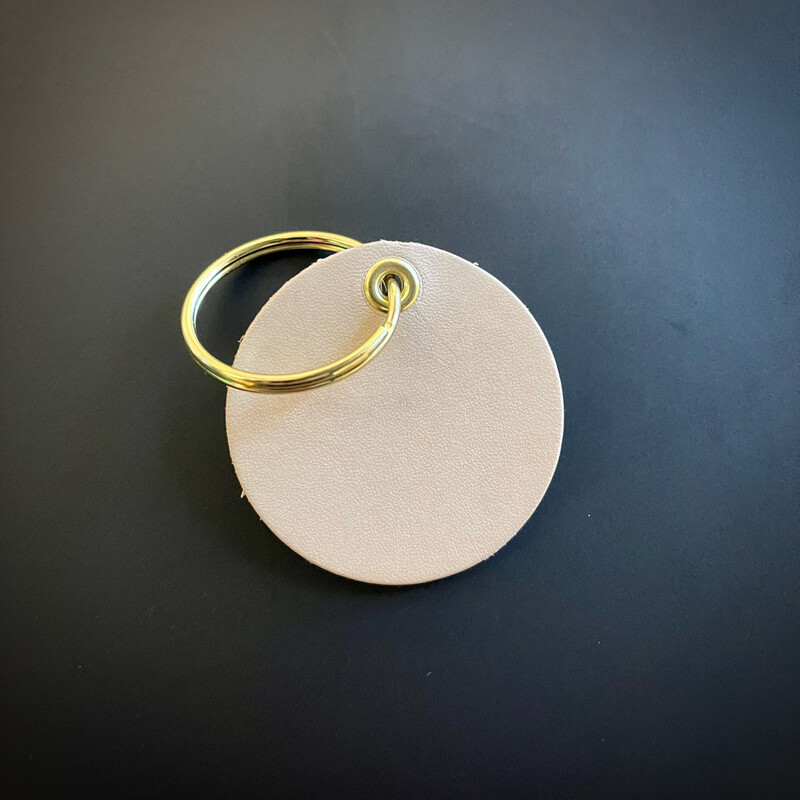 Leather Keychain - Circle