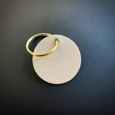 Leather Keychain - Circle