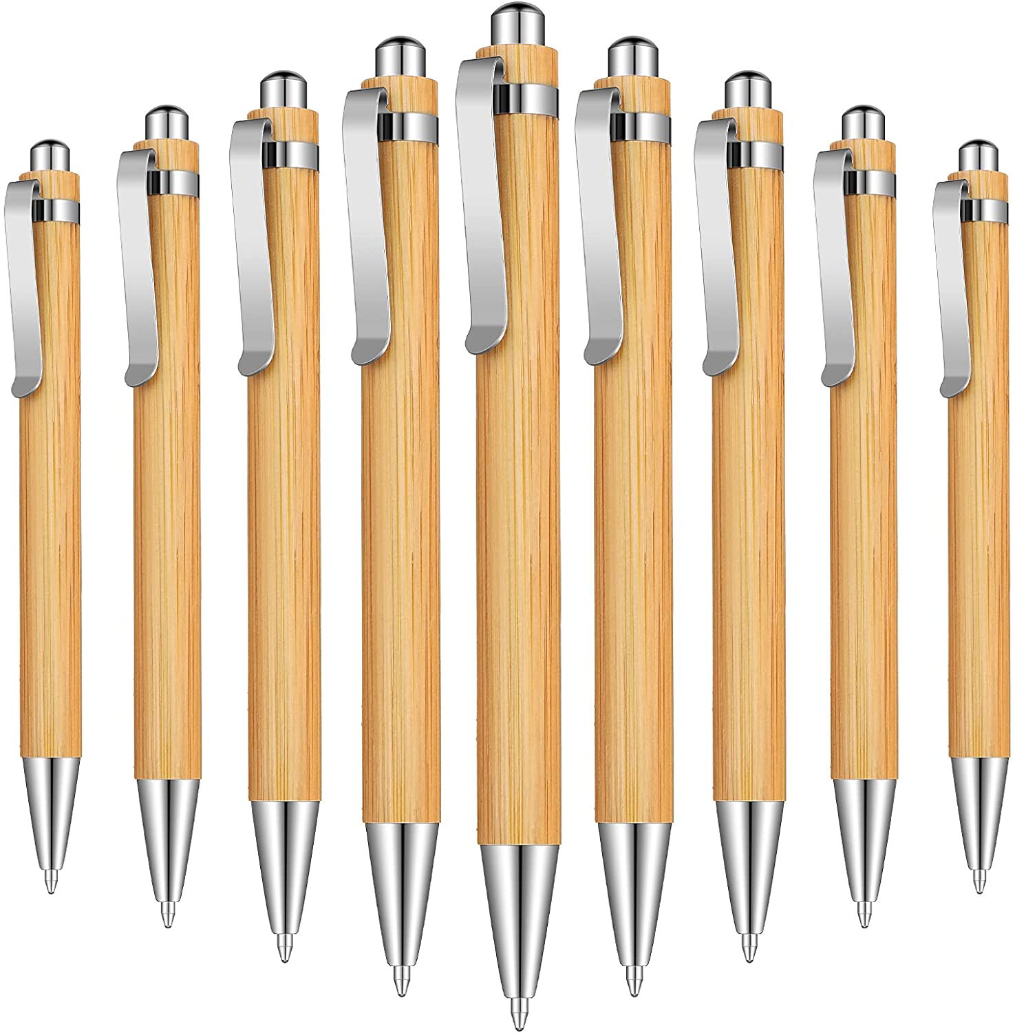 Bamboo Ballpoint Pens - 10 pcs.