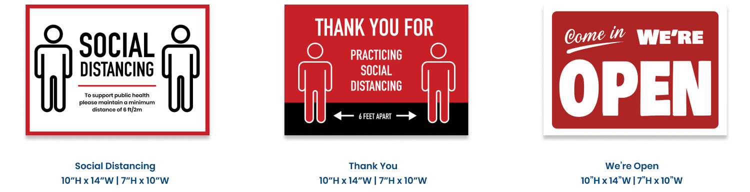 Social Distancing Decals