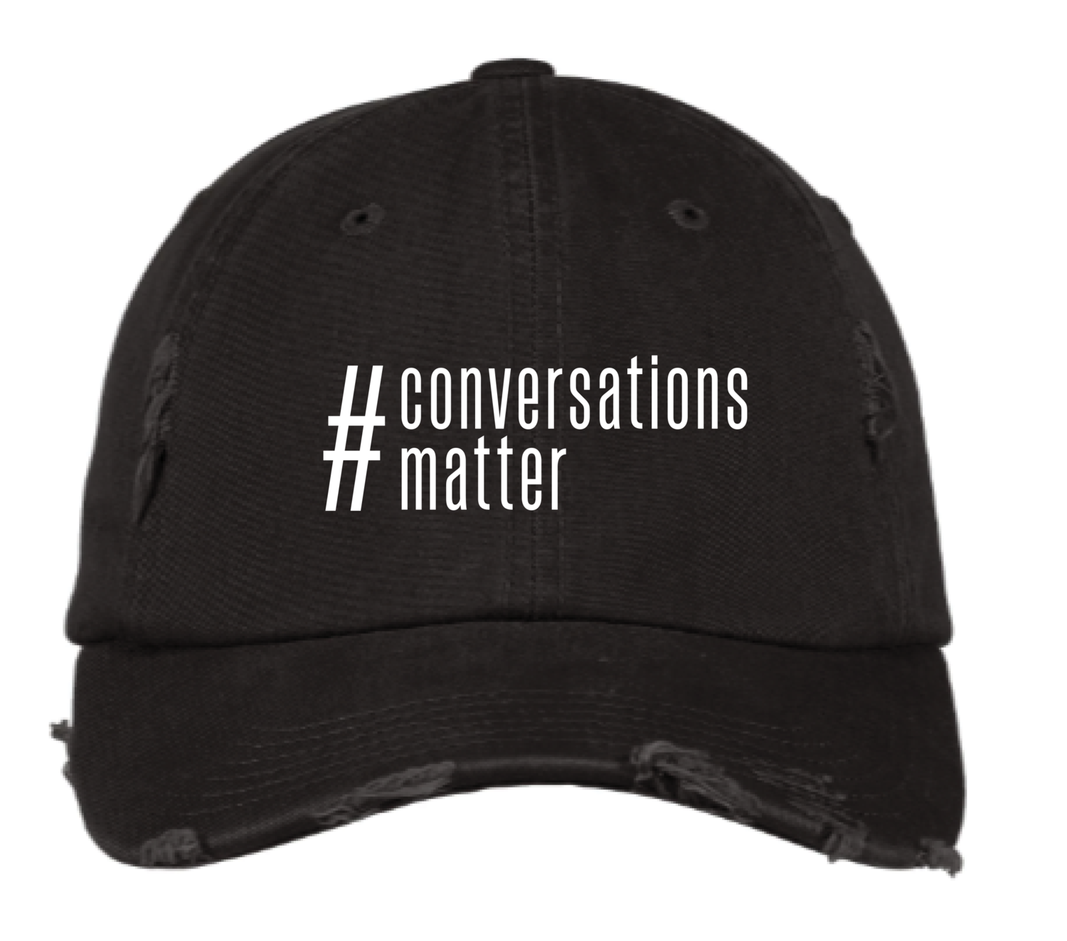 #Conversationsmatter Distressed Hat #Conversationsmatter Distressed Hat