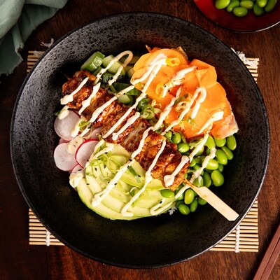 Chicken with Spring Onion Poke