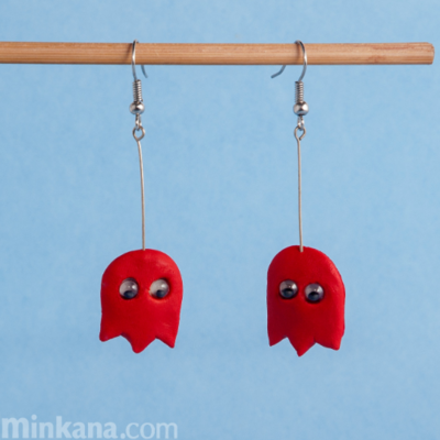 Pac-Man's red Ghosts "Blinky" Earrings