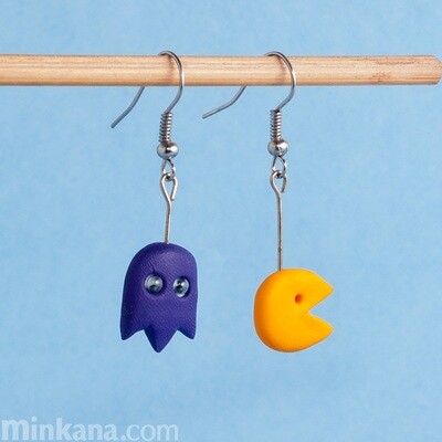 Ghosts and Pac-Man Earrings