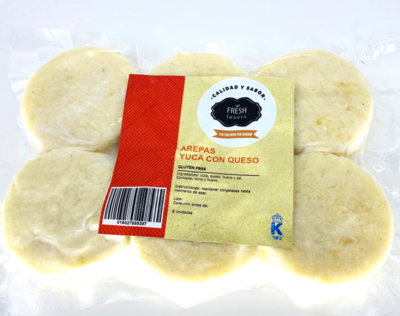 AREPAS DE YUCA CON QUESO (12) 