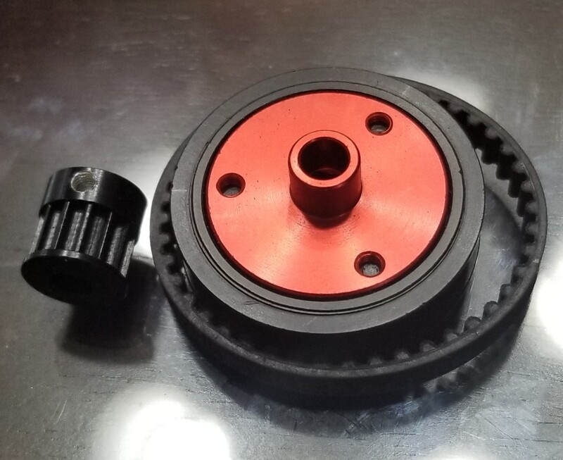 Belt drive for axial redcat rc4wd
