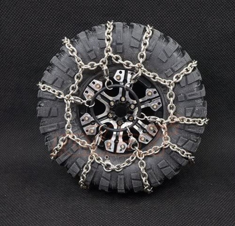 Xtra Speed 114mm Steel Snow Chain 2pcs for 1.9 Crawler Tires #XS-59626