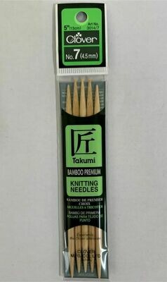 4.5 mm (7) Clover Double-Pointed Knitting Needles 5&quot; #3014/7