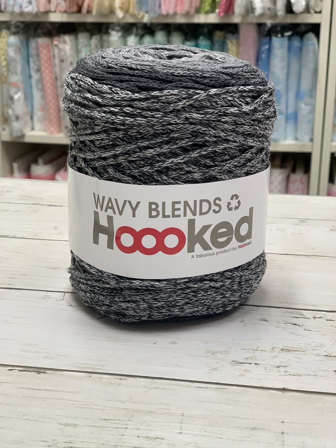 Hoooked Wavy Blends - Anthracite Stone WB09