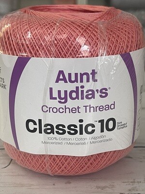 Aunt Lydia's Crochet Thread Classic 10 - Coral