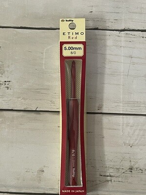 5.00mm (8) Tulip Etimo Red Crochet Hook