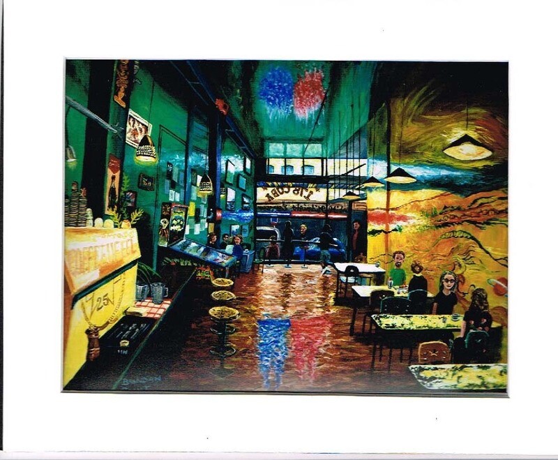 Midnight Espresso Interior print in an 8" x 10" mat frame