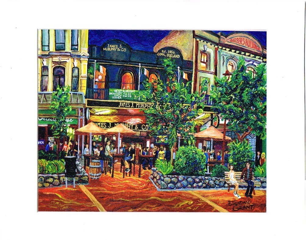 JJ Murphys Cuba Mall in 11 by 14 inch mat