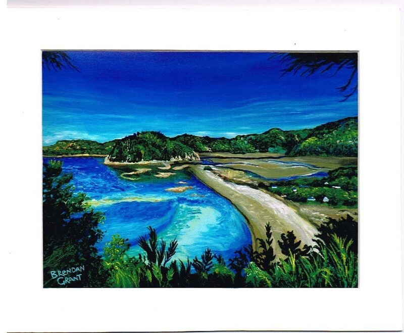 Abel Tasman National Park Print in 8 by 10 inch mat