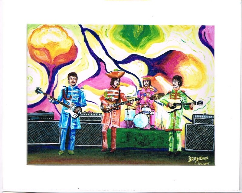 Beatles Sgt Peppers Lonely Hearts Club Band in 8 by 10 inch mat