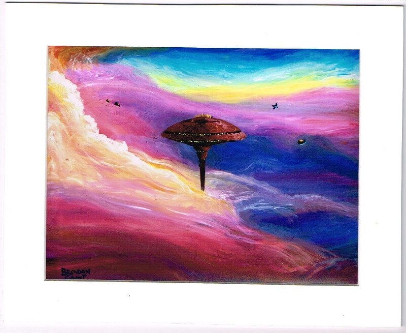 Cloud City in 8 by 10 inch mat