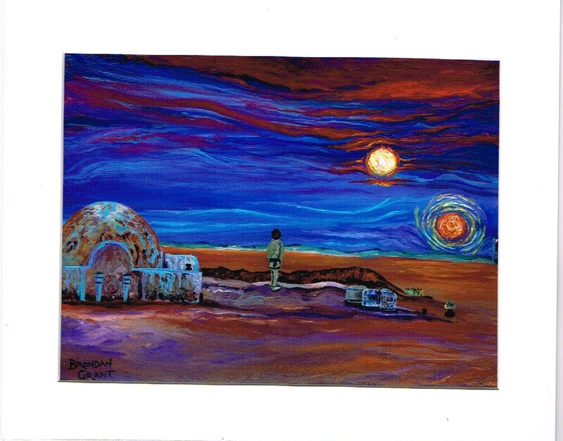 Star Wars Binary Sunset in 8 by 10 inch mat