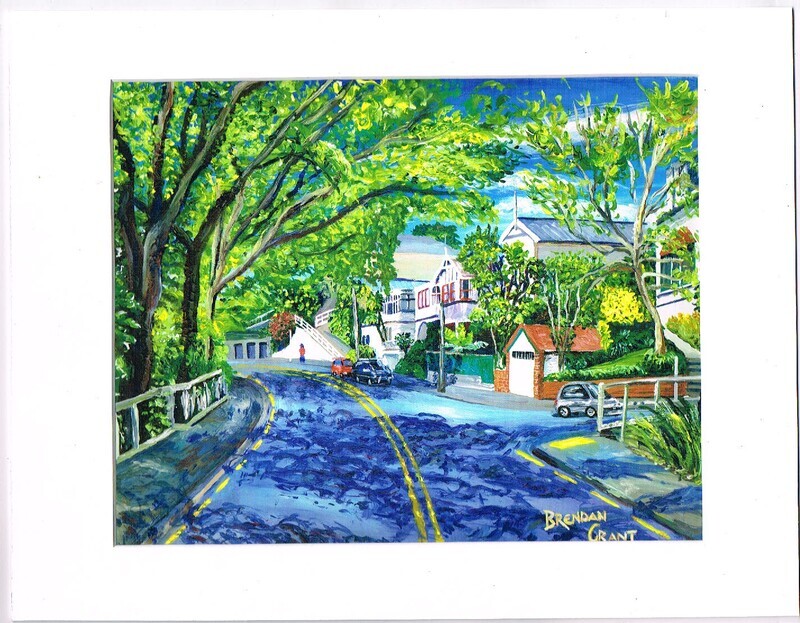 Upland Road Print in 11 by 14 inch mat