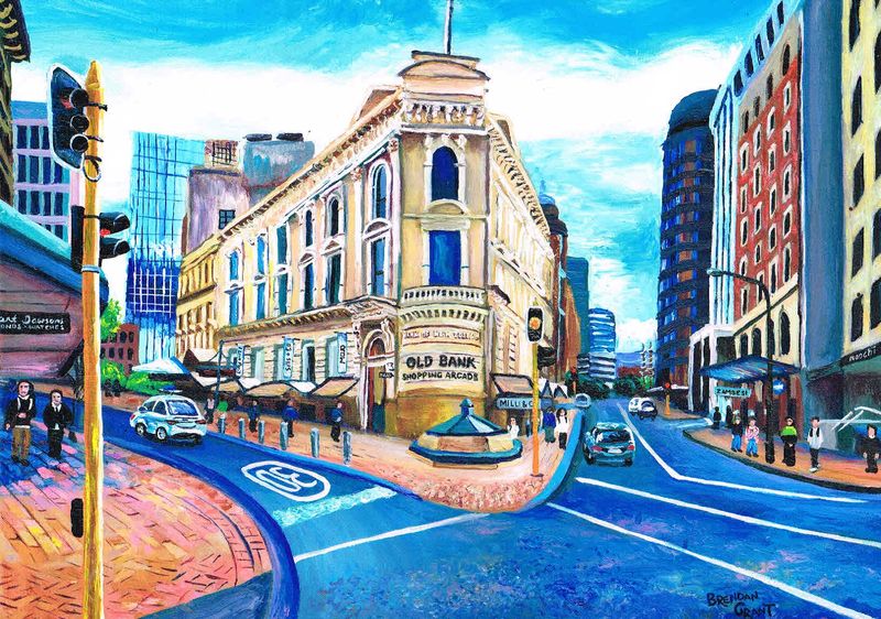 A3 Print of Old Bank Building