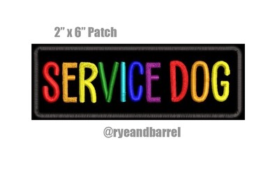 Pride SERVICE DOG Patch, 6 by 2
