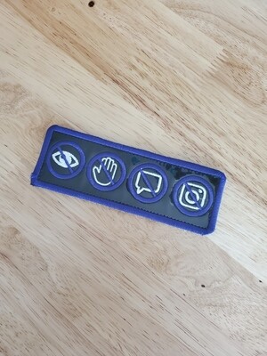 Black Holo Symbols Velcro Patch