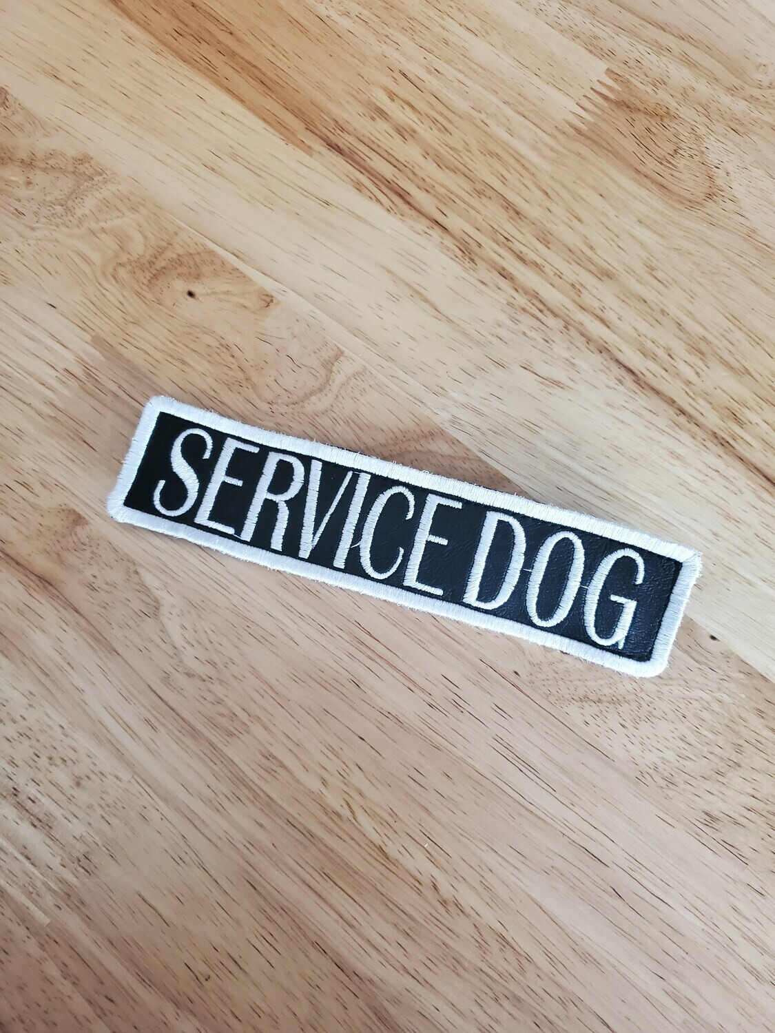 Black vinyl SERVICE DOG Velcro Patch