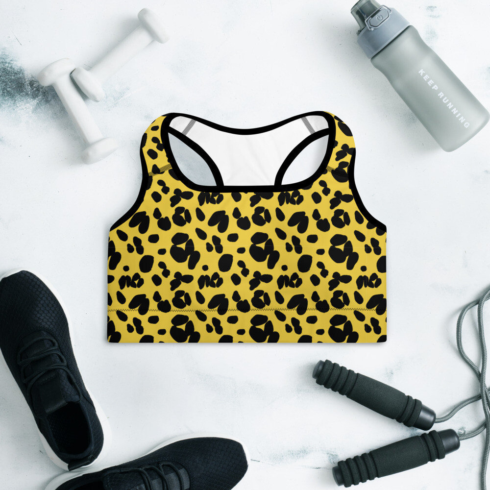 Leopard Padded Sports Bra